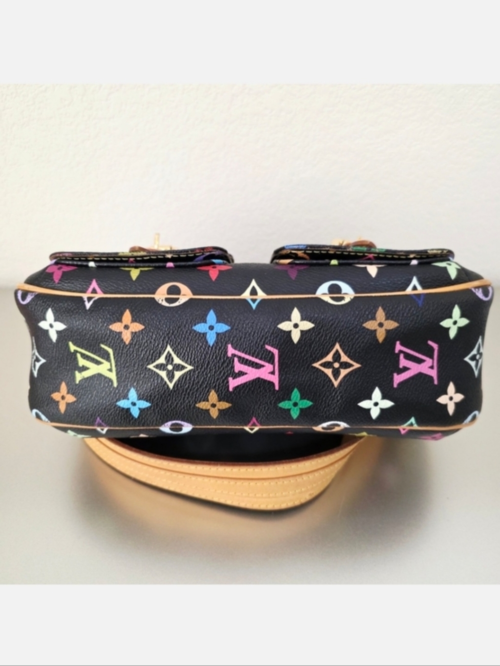 🩷 Louis Vuitton Lodge PM Black Multicolore Monogram Gold Hardware Shoulder Bag - Picture 7 of 14